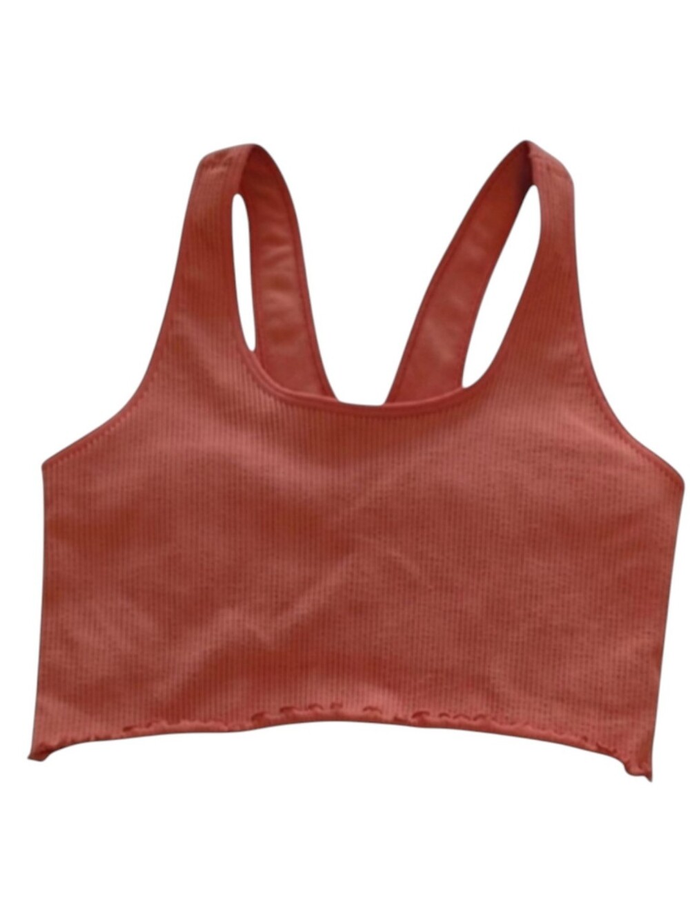 Spiritual Gangster Amor Crop Ribbed Tank Top M/L Built in Shelf Bra